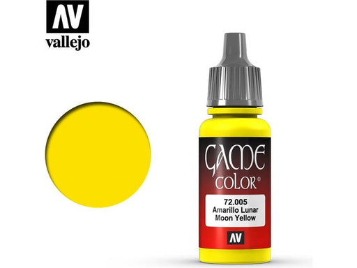 Paints and Paint Accessories Acrylicos Vallejo - Moon Yellow - 72 005 - Cardboard Memories Inc.