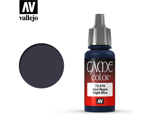Paints and Paint Accessories Acrylicos Vallejo - Night Blue - 72 019 - Cardboard Memories Inc.