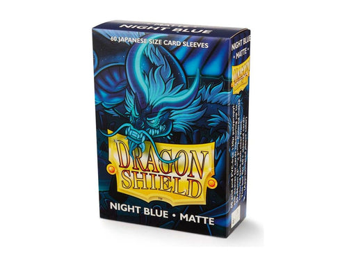 Supplies Arcane Tinmen - Dragon Shield Sleeves - Night Blue Matte Japanese Size - 60 Count - Cardboard Memories Inc.