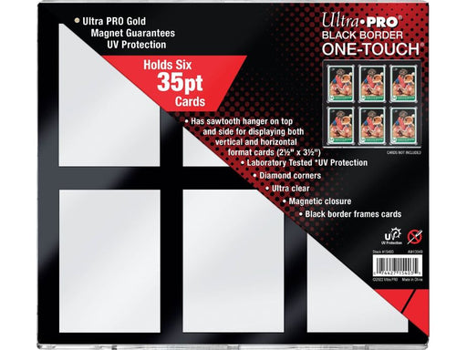 Supplies Ultra Pro - One-Touch 35pt - 6-Card Holder - Black Border - Cardboard Memories Inc.