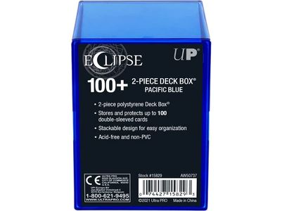 Supplies Ultra Pro - Eclipse - 2 Piece Box - 100 Count - Pacific Blue - Cardboard Memories Inc.