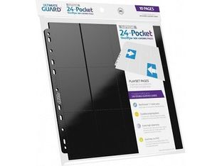 Supplies Ultimate Guard - 24-Pocket Side-loading Pages - Black - 10 Pack - Cardboard Memories Inc.