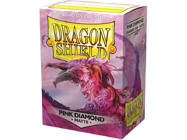 Supplies Arcane Tinmen - Dragon Shield Sleeves - Standard Size - Matte - Pink Diamond - Package of 100 - Cardboard Memories Inc.
