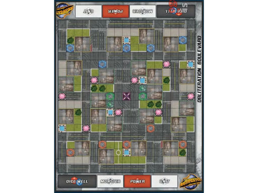 Collectible Miniature Games Privateer Press - Monsterpocalypse - Obliteration Boulevard - Playmat - PIP 51905 - Cardboard Memories Inc.