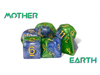 Dice Gate Keeper Games - Halfsies Dice - Land Green and Sea Blue - Mother Earth - Set of 7 - Cardboard Memories Inc.