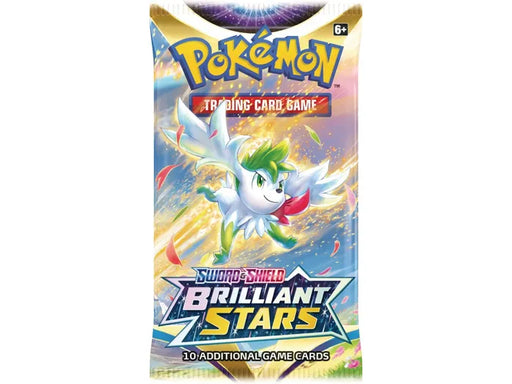 Trading Card Games Pokemon - Sword and Shield - Brilliant Stars - Trading Card Booster Pack - Cardboard Memories Inc.