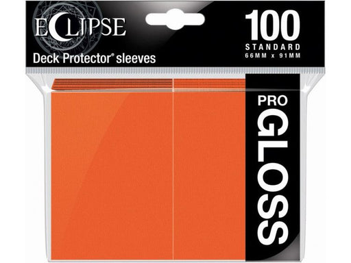 Supplies Ultra Pro - Eclipse Gloss Deck Protectors - Standard Size - 100 Count Pumpkin Orange - Cardboard Memories Inc.