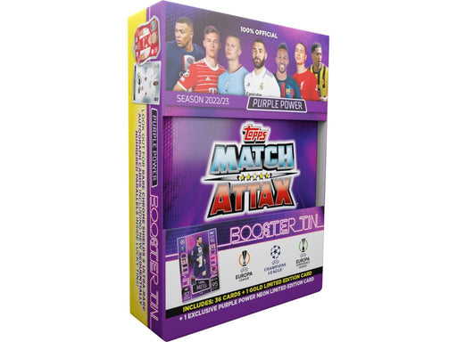 Sports Cards Topps - 2022/23 - Soccer - UEFA Champions League Match Attax - Booster Tin - Purple Power - Cardboard Memories Inc.