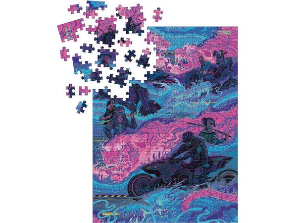 Deck Building Game Dark Horse - CyberPunk 2077 - Night City Gang - Tyger Claws Puzzle - Cardboard Memories Inc.