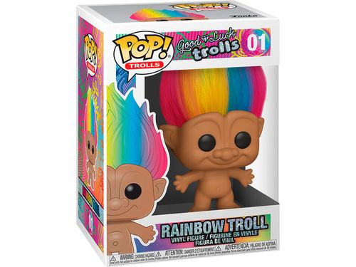 Action Figures and Toys POP! - Good Luck Trolls - Rainbow Troll - Cardboard Memories Inc.
