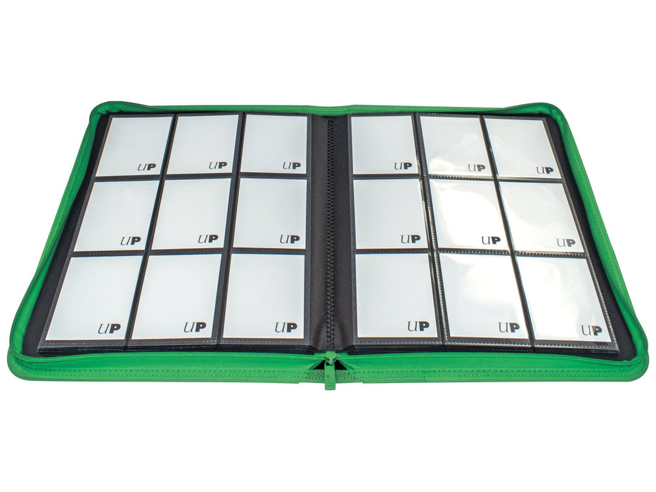 Supplies Ultra Pro - 9 Pocket Zip Binder Pro - Vivid - Green - Cardboard Memories Inc.