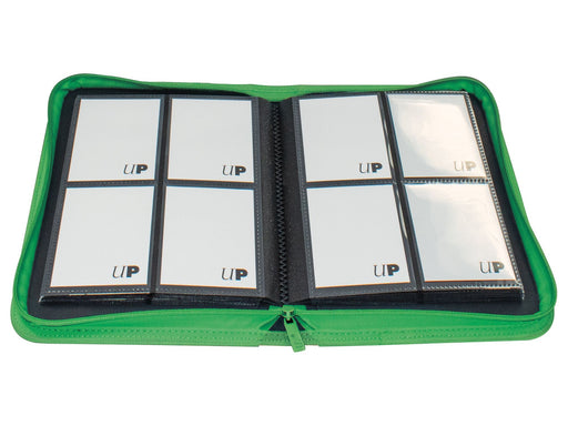Supplies Ultra Pro - 4 Pocket Zip Binder Pro - Vivid - Green - Cardboard Memories Inc.