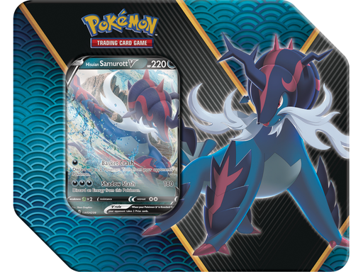 Trading Card Games Pokemon - Divergent Powers Tin - Hisuian Samurott V - Cardboard Memories Inc.