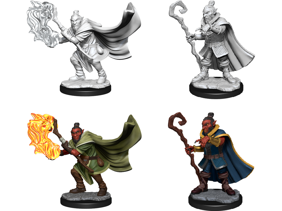 Role Playing Games Wizkids - Critical Roll - Unpainted Miniatures - Hobgoblin Wizard and Druid Male - 90389 - Cardboard Memories Inc.