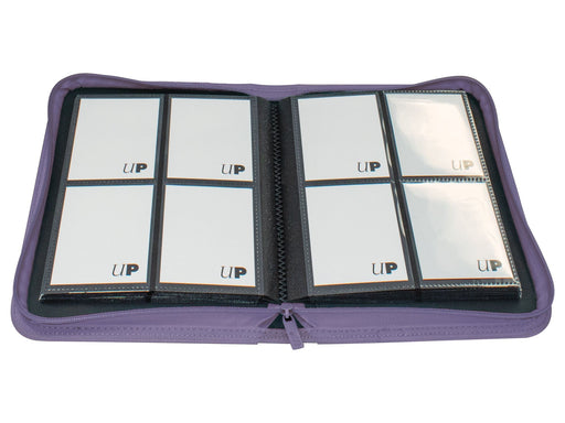 Supplies Ultra Pro - 4 Pocket Zip Binder Pro - Vivid - Purple - Cardboard Memories Inc.