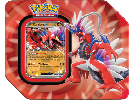 Trading Card Games Pokemon - Scarlet and Violet - Paldea Evolved - Legends Tin - Koraidon EX - Cardboard Memories Inc.