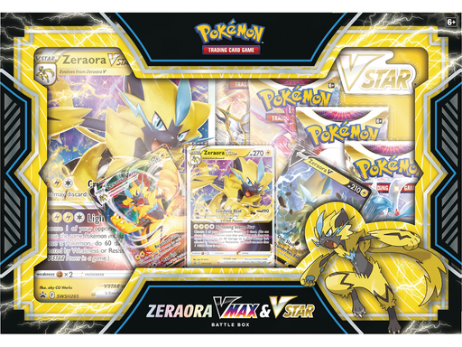Trading Card Games Pokemon - VMax and VStar Zeraora - Premium Collection Box - Cardboard Memories Inc.