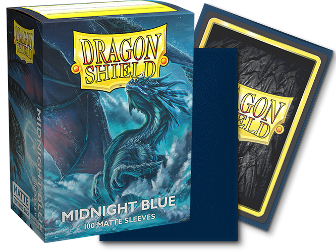 Supplies Arcane Tinmen - Dragon Shield Sleeves - Standard Size - Matte - Midnight Blue - Package of 100 - Cardboard Memories Inc.