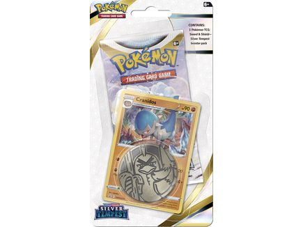 Trading Card Games Pokemon - Sword and Shield - Silver Tempest - Checklane Blister - Cranidos - Cardboard Memories Inc.