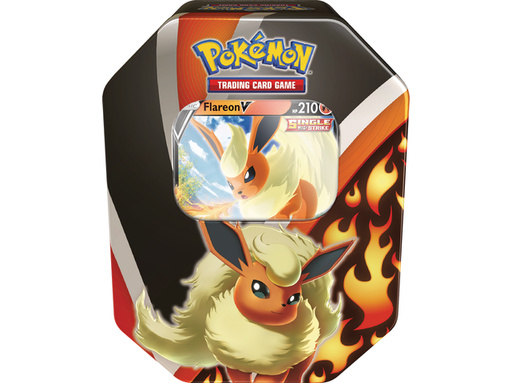 Trading Card Games Pokemon - Eevee Evolutions - Flareon V - Collectors Tin - Cardboard Memories Inc.