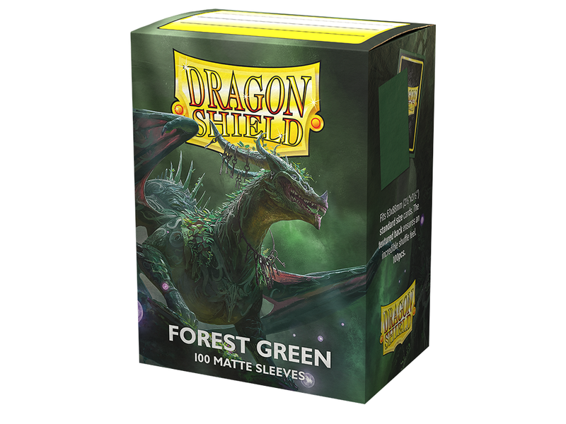 Supplies Arcane Tinmen - Dragon Shield Sleeves - Standard Size - Matte - Forest Green - Package of 100 - Cardboard Memories Inc.