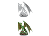 Role Playing Games Wizkids - Dungeons and Dragons - Unpainted Miniature - Nolzurs Marvellous Miniatures - Young Emerald Dragon - 90491 - Cardboard Memories Inc.