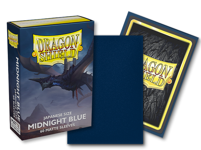 Supplies Arcane Tinmen - Dragon Shield Sleeves - Japanese Size - Matte - Midnight Blue - Package of 60 - Cardboard Memories Inc.