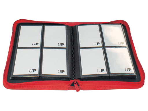 Supplies Ultra Pro - 4 Pocket Zip Binder Pro - Vivid - Red - Cardboard Memories Inc.