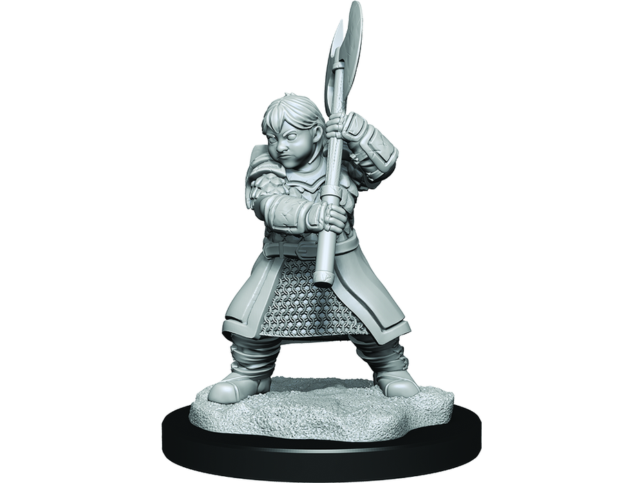 Role Playing Games Wizkids - Critical Roll - Unpainted Miniatures - Dwarf Empire Fighter Female - 90383 - Cardboard Memories Inc.
