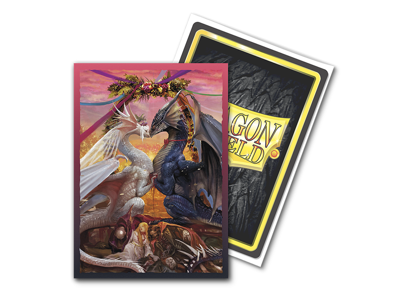 Supplies Arcane Tinmen - Dragon Shield Art Sleeves - Standard Size - Brushed Art - Valentine Dragons 2023 - Package of 100 - Cardboard Memories Inc.