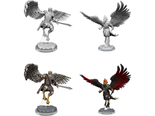 Role Playing Games Wizkids - Dungeons and Dragons - Unpainted Miniature - Nolzurs Marvellous Miniatures - Aarakocra Paladins - 90521 - Cardboard Memories Inc.