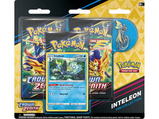 Trading Card Games Pokemon - Crown Zenith - Pin Collection - Inteleon - Cardboard Memories Inc.