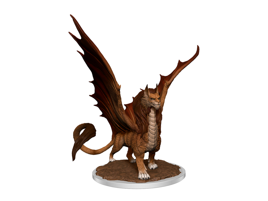 Role Playing Games Wizkids - Dungeons and Dragons - Unpainted Miniature - Nolzurs Marvellous Miniatures - Dragonne - 90492 - Cardboard Memories Inc.