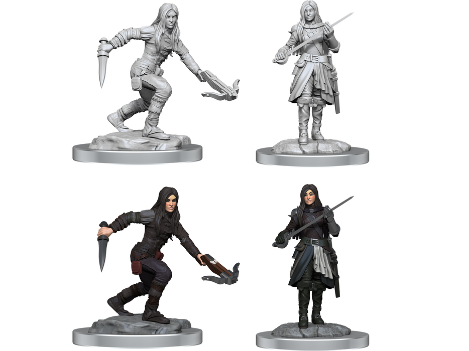 Role Playing Games Wizkids - Dungeons and Dragons - Unpainted Miniature - Nolzurs Marvellous Miniatures - Half-Elf Rogue Female - 90485 - Cardboard Memories Inc.