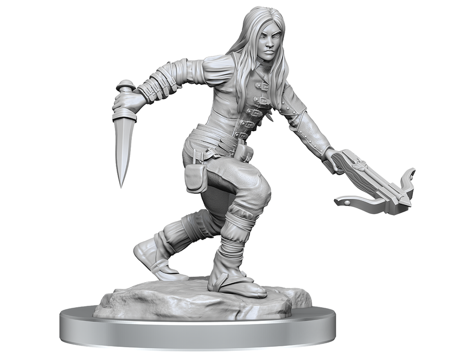 Role Playing Games Wizkids - Dungeons and Dragons - Unpainted Miniature - Nolzurs Marvellous Miniatures - Half-Elf Rogue Female - 90485 - Cardboard Memories Inc.