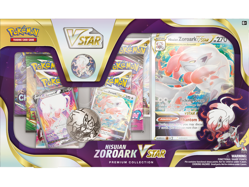 Trading Card Games Pokémon - VStar Hisuian Zoroark - Premium Collection Box - Cardboard Memories Inc.