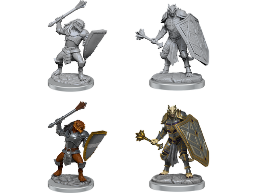 Role Playing Games Wizkids - Dungeons and Dragons - Unpainted Miniature - Nolzurs Marvellous Miniatures - Dragonborn Clerics - 90522 - Cardboard Memories Inc.