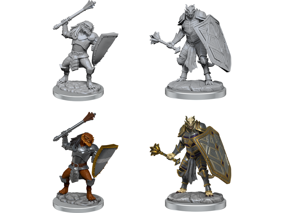 Role Playing Games Wizkids - Dungeons and Dragons - Unpainted Miniature - Nolzurs Marvellous Miniatures - Dragonborn Clerics - 90522 - Cardboard Memories Inc.