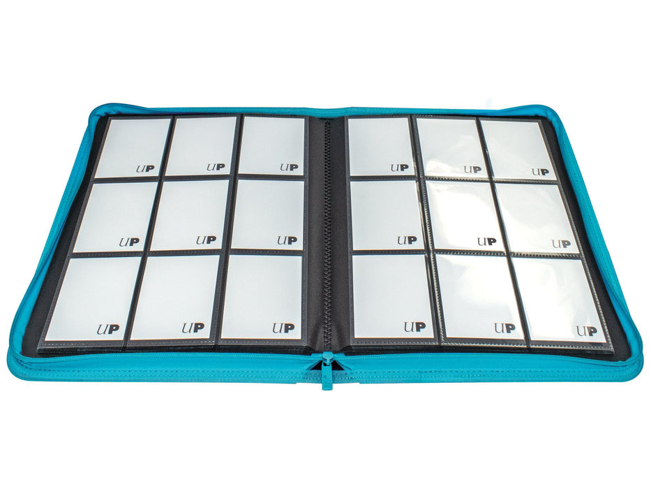 Supplies Ultra Pro - 9 Pocket Zip Binder Pro - Vivid - Light Blue - Cardboard Memories Inc.