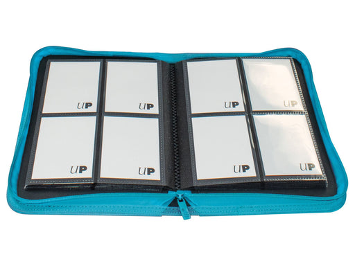Supplies Ultra Pro - 4 Pocket Zip Binder Pro - Vivid - Teal - Cardboard Memories Inc.