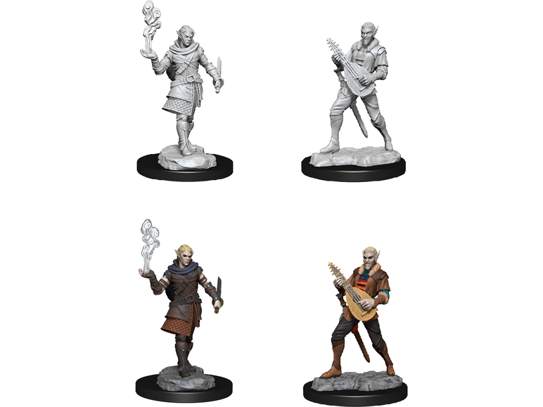 Role Playing Games Wizkids - Critical Roll - Unpainted Miniatures - Pallid Elf Rogue and Bard Male - 90381 - Cardboard Memories Inc.