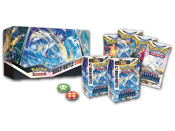 Trading Card Games Pokemon - Sword and Shield - Silver Tempest - Build and Battle Stadium Box - Cardboard Memories Inc.