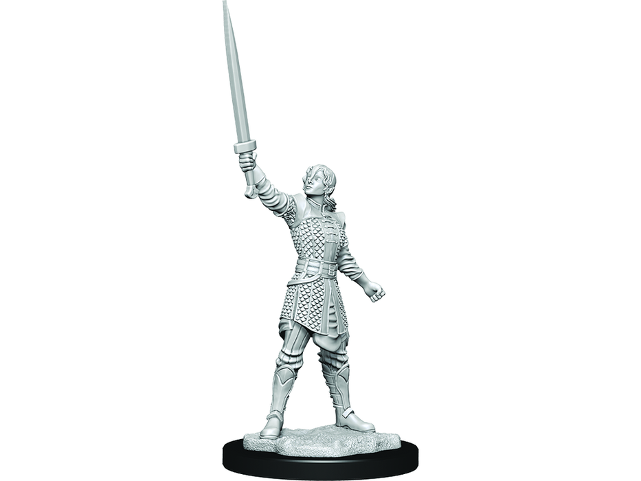 Role Playing Games Wizkids - Critical Roll - Unpainted Miniatures - Human Empire Fighter Female - 90386 - Cardboard Memories Inc.