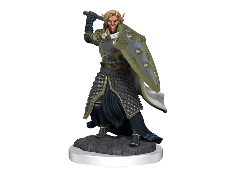 Role Playing Games Wizkids - Dungeons and Dragons - Unpainted Miniature - Nolzurs Marvellous Miniatures - Elf Cleric Male - 90404 - Cardboard Memories Inc.