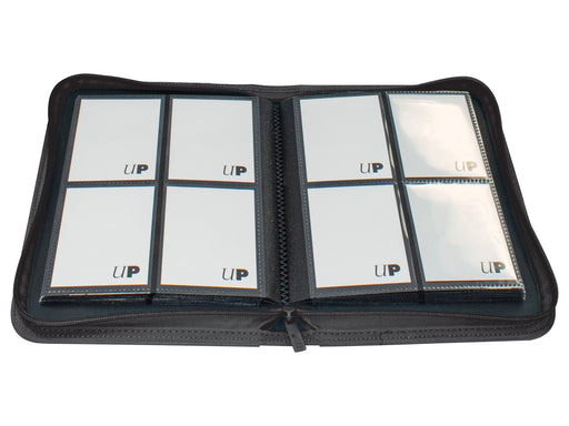 Supplies Ultra Pro - 4 Pocket Zip Binder Pro - Vivid - Black - Cardboard Memories Inc.