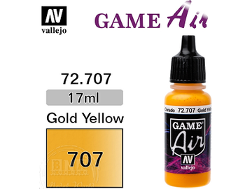 Paints and Paint Accessories Acrylicos Vallejo - Air Gold Yellow - 70 707 - Cardboard Memories Inc.