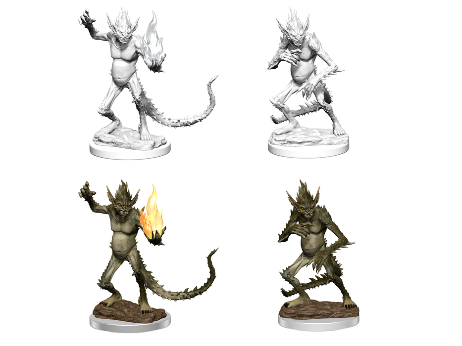 Role Playing Games Wizkids - Dungeons and Dragons - Unpainted Miniature - Nolzurs Marvellous Miniatures - Barbed Devil - 90416 - Cardboard Memories Inc.