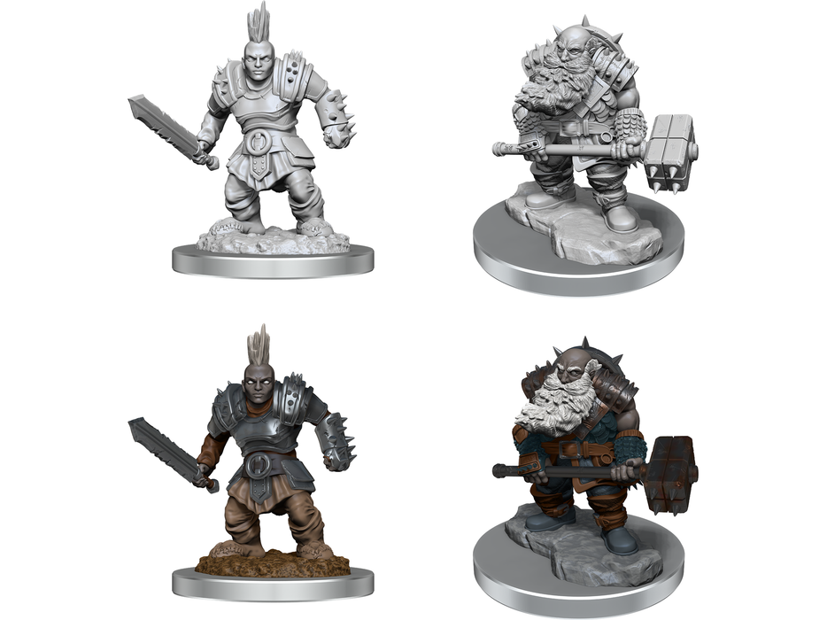 Role Playing Games Wizkids - Dungeons and Dragons - Unpainted Miniature - Nolzurs Marvellous Miniatures - Duegar Fighters - 90421 - Cardboard Memories Inc.
