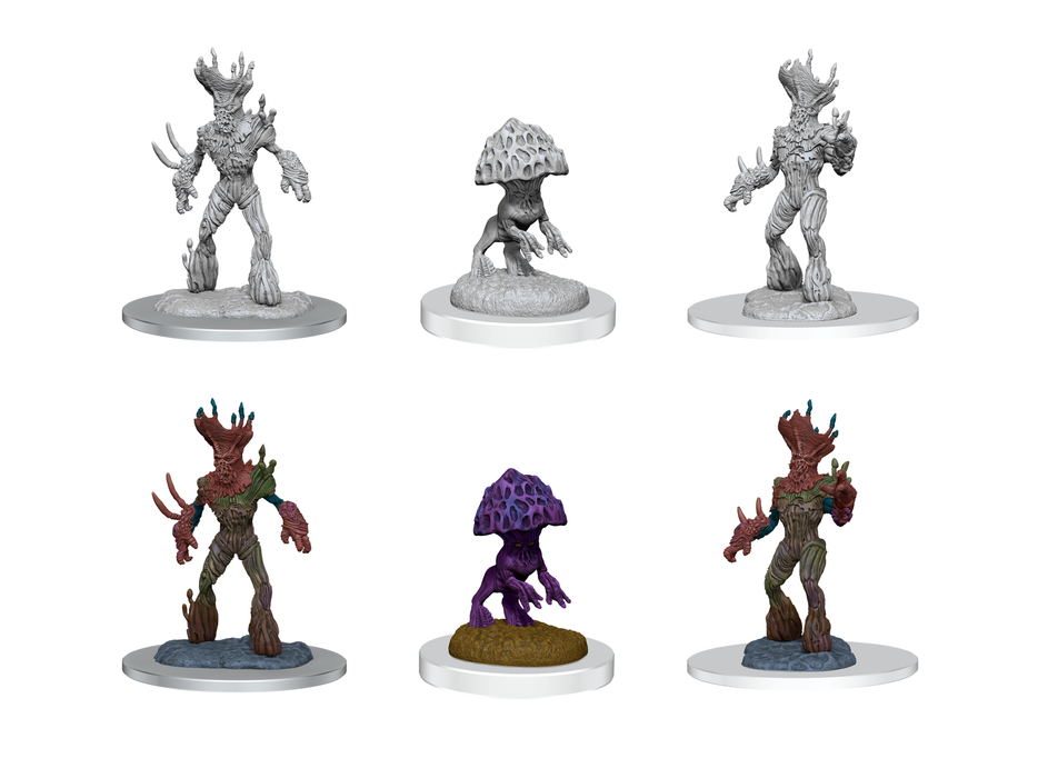 Role Playing Games Wizkids - Dungeons and Dragons - Unpainted Miniature - Nolzurs Marvellous Miniatures - Myconid Sovereign and Sprouts - 90427 - Cardboard Memories Inc.