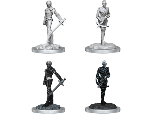 Role Playing Games Wizkids - Dungeons and Dragons - Unpainted Miniature - Nolzurs Marvellous Miniatures - Drow Fighters - 90525 - Cardboard Memories Inc.